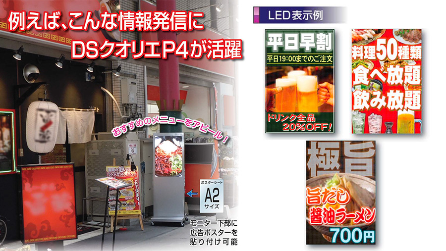 LED部分のコンテンツ表示例